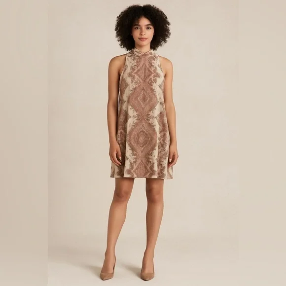 Altar’d State Patterned High Neck Sleeveless Dress M - Picture 7 of 7